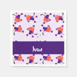 Guardanapo De Papel Skating ice hockey player pattern