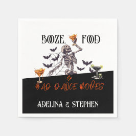 Guardanapo De Papel Skeleton Booze Comida Má Dança