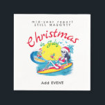 Guardanapo De Papel Skeleton Christmas em julho Beach Surf Naughn<br><div class="desc">Escolha este Skeleton Christmas em julho Praia Relatório do ano de Médio de praia Ainda modelo e comemore o Natal em julho com a família e amigos. Personalize o design com os detalhes do seu evento e solicite seu Natal em convites e suprimentos de festas de julho agora.</div>