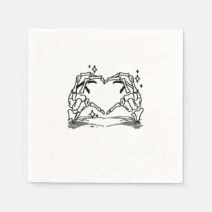 Guardanapo De Papel Skeleton Coração Mão Design