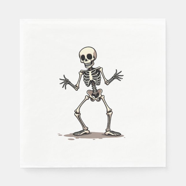 Guardanapo De Papel Skeleton Doing the Dab - Dia de as Bruxas engraçad (Frente)