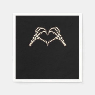 Guardanapo De Papel Skeleton Hand Hearts Design