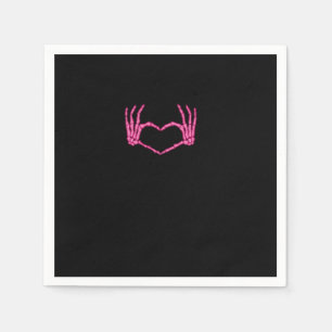 Guardanapo De Papel Skeleton Heart Hands Classic