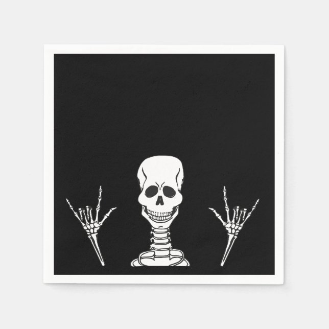 Guardanapo De Papel Skeleton ILY Napkins (Frente)
