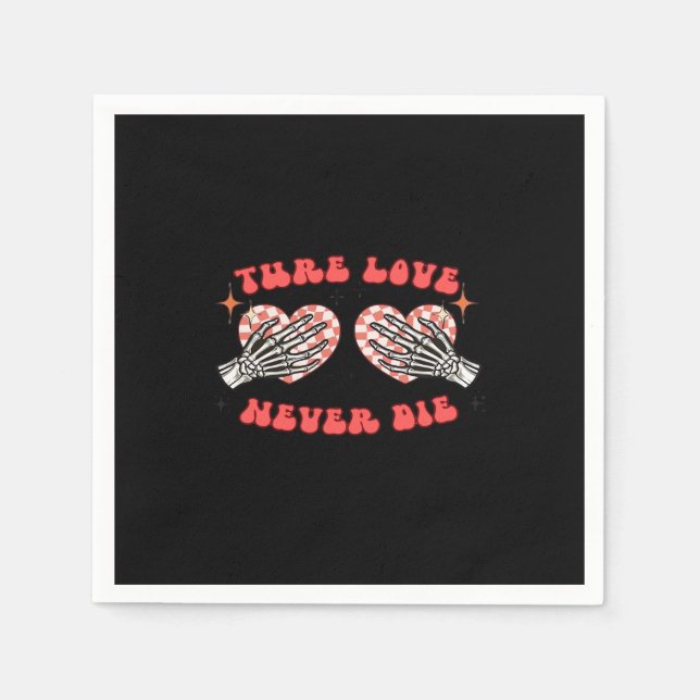 Guardanapo De Papel Skeleton Mãos Design Cardíaco Clássico (Frente)