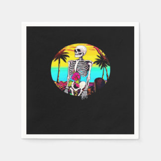 Guardanapo De Papel Skeleton Saindo do Sunset Beach Classic
