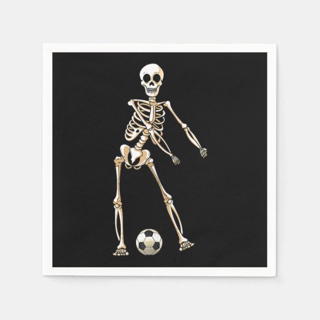Guardanapo De Papel Skeleton Soccer Halloween Floseen Dance Cosplay (Frente)