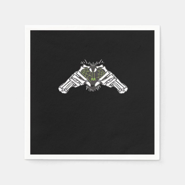 Guardanapo De Papel Skeleton Spider Heart (Frente)