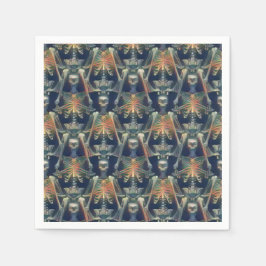 Guardanapo De Papel Skeletons Pattern Spooky Legal Festa de Halloween