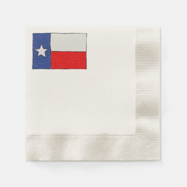 Guardanapo De Papel Sketch do Texas Flag (Frente)