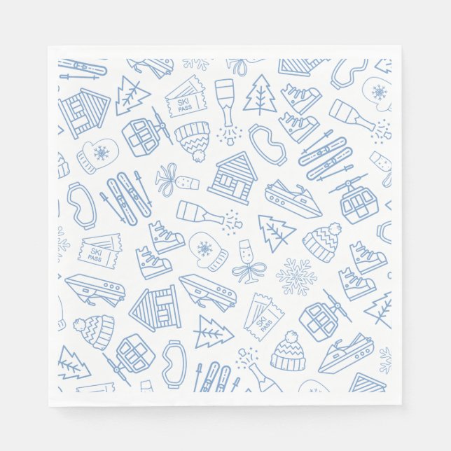 Guardanapo De Papel Ski Bachelorette, Última Brinde Nas Esfregões (Frente)