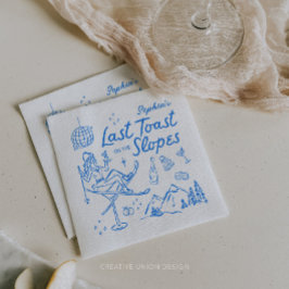 Guardanapo De Papel Ski Bachelorette Último Brinde nas Esfregões