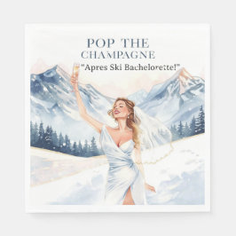 Guardanapo De Papel Ski Bachelorette Weekend Bride on the Slopes