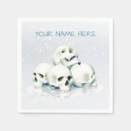 Guardanapo De Papel Skulls in the snow. Personalized
