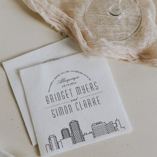 Guardanapo De Papel Skyline Deco Albuquerque Casamento Nápoles