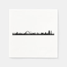 Skyline Themed Party Paper Napkins