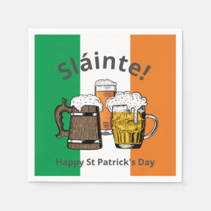Guardanapo De Papel Sláinte! Beer Dia de São Patrício