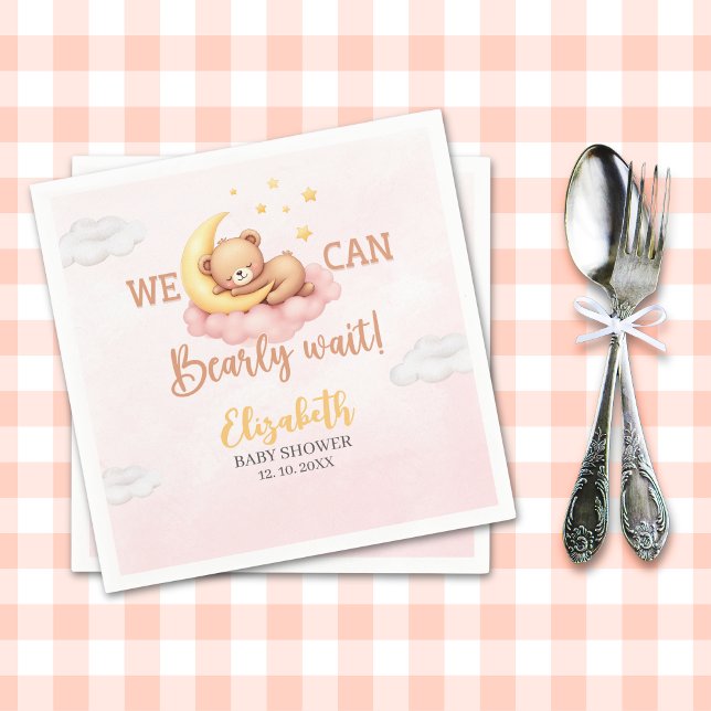 Guardanapo De Papel Sleeping Bear – We Can Bearly Wait (Criador carregado)