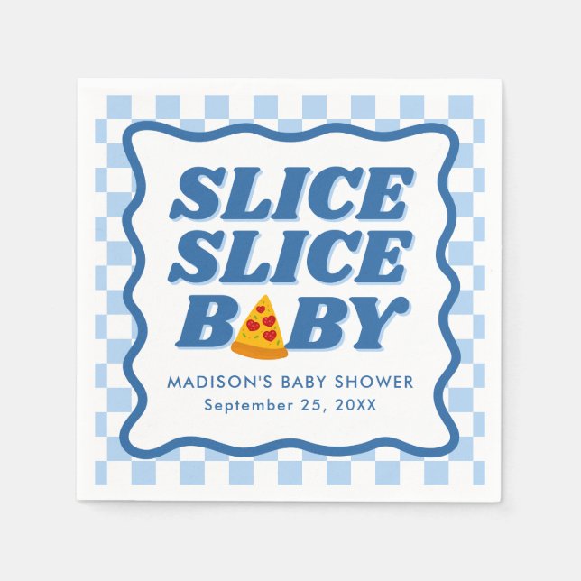 Guardanapo De Papel Slice Slice Baby Pizza Baby Shower (Frente)