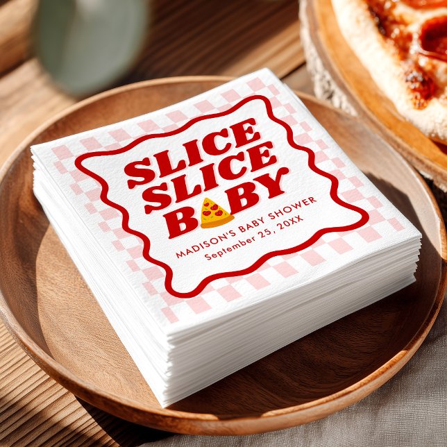 Guardanapo De Papel Slice Slice Baby Pizza Baby Shower (Criador carregado)