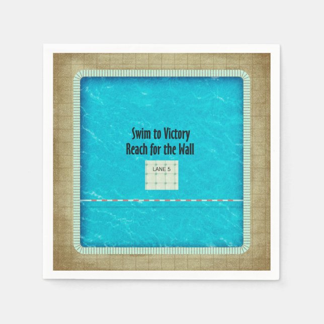Guardanapo De Papel Slogan do grupo de Natação TOP (Frente)