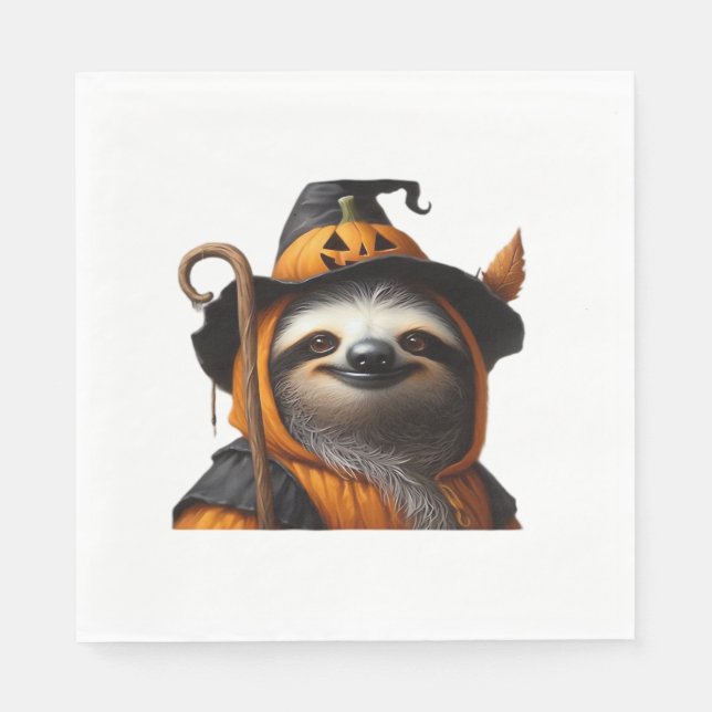Guardanapo De Papel Sloth Halloween Classic T-Shirt (Frente)