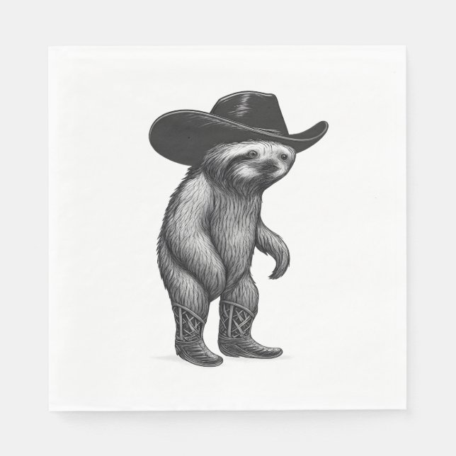 Guardanapo De Papel Sloth Howdy Sloth (Frente)