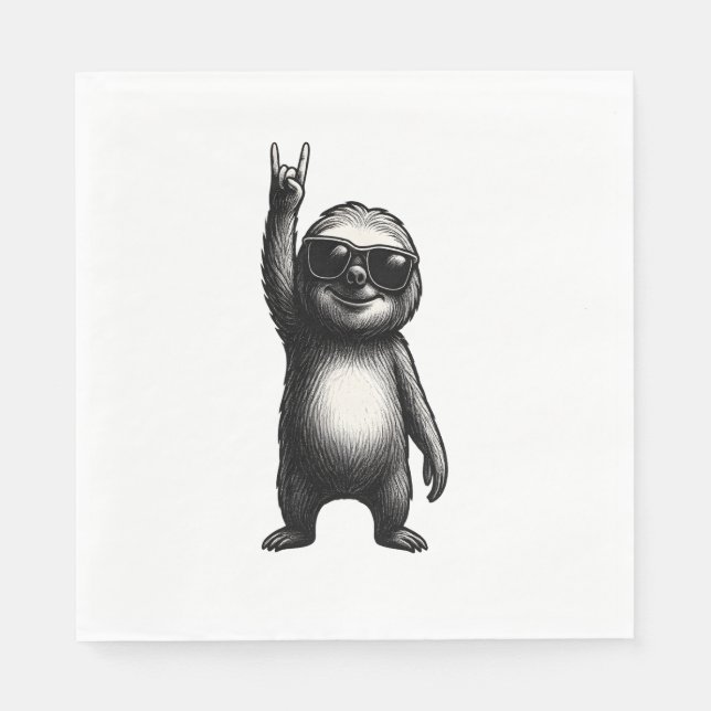 Guardanapo De Papel Sloth Rocking Dance (Frente)