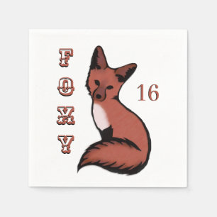 Guardanapo De Papel Sly Red Foxy Fox Birthday