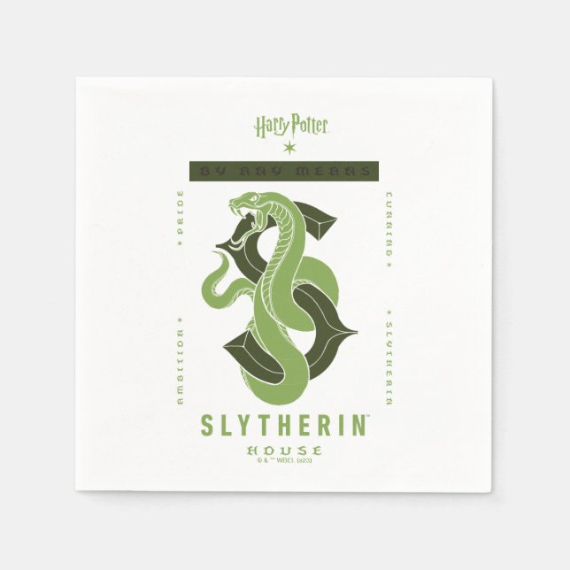 Guardanapo De Papel SLYTHERIN™ House Por Qualquer Meio (Frente)