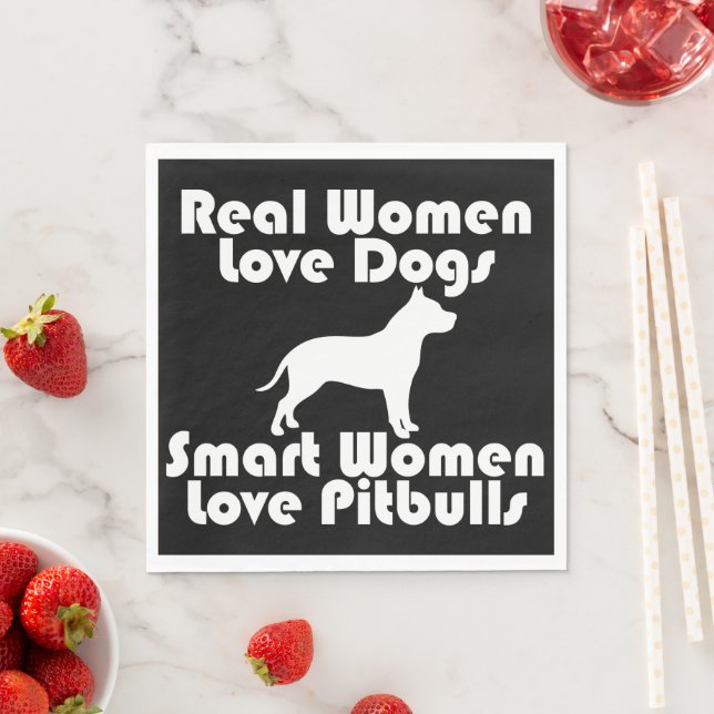 Guardanapo De Papel Smart Women Love Pitbulks Napkins (Insitu)