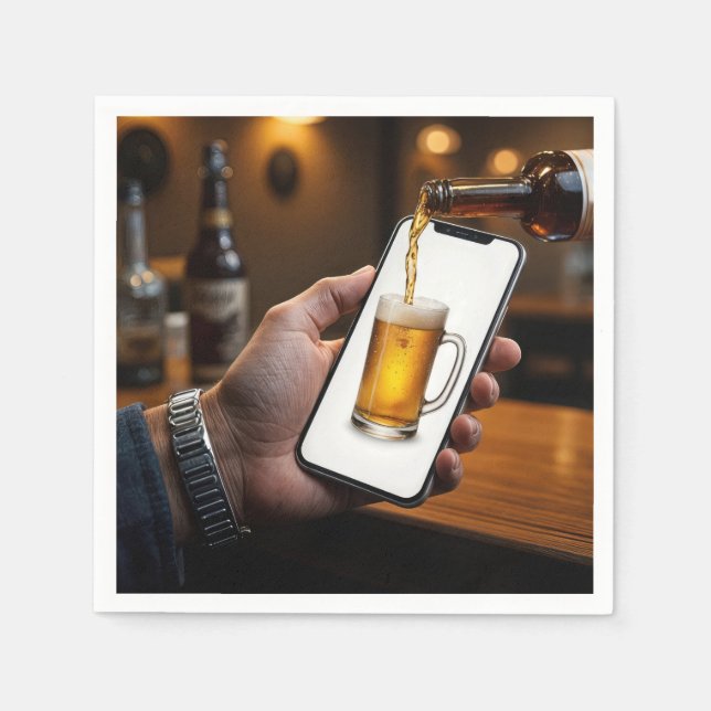 Guardanapo De Papel Smartphone Beer Mug (Frente)