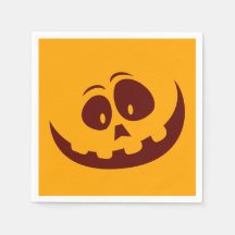 Smiley face de Halloween Laranja e Castanho