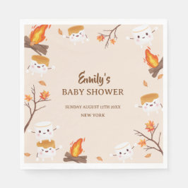 Guardanapo De Papel S'more Love Fall Rustic Camping Chá de fraldas