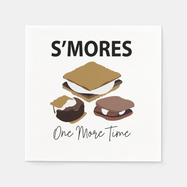 Guardanapo De Papel Smores S'mores Dessert Mais Uma Vez Partido Smore (Frente)