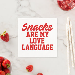 Guardanapo De Papel Snacks São Minha Língua De Amor