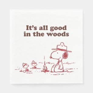 Guardanapo De Papel Snoopy   Escoteiro - Tudo bem na floresta