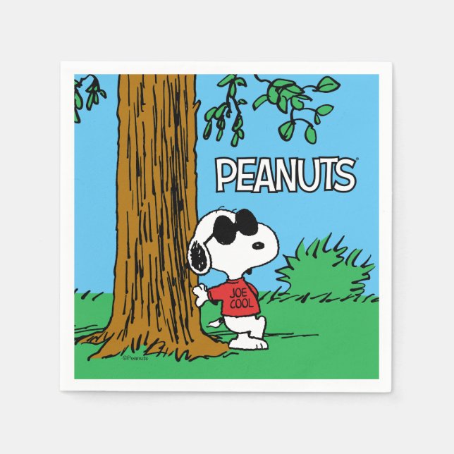 Guardanapo De Papel Snoopy "Joe Cool" em Pé (Frente)