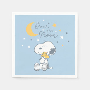Guardanapo De Papel Snoopy & Woodstock Chover de Lua Chá de Bebê Gua