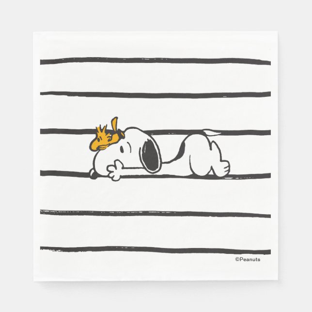 Guardanapo De Papel Snoopy & Woodstock | Sorriso Rindo (Frente)