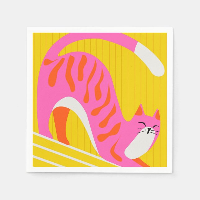 Guardanapo De Papel Snoozing Whiskers (Frente)
