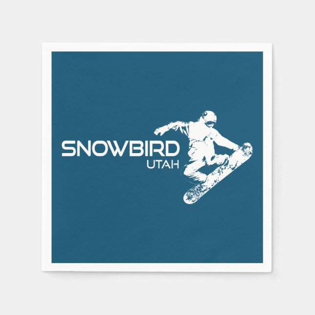 Guardanapo De Papel Snowbird Utah Snowboarder (Frente)