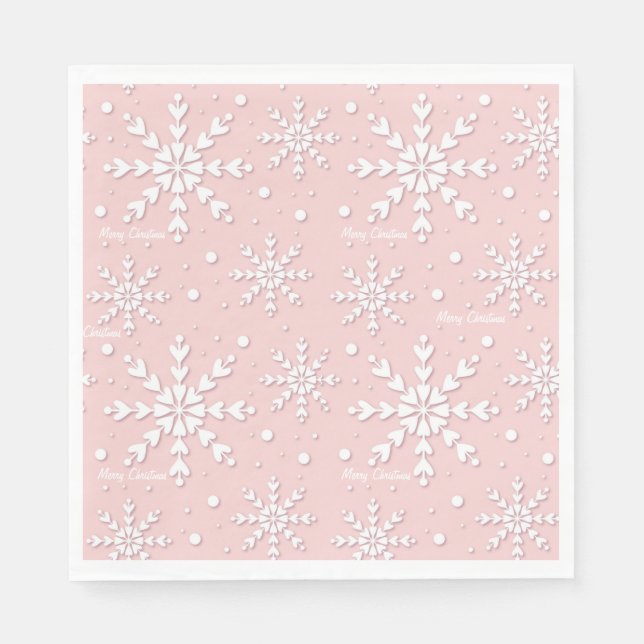 Guardanapo De Papel Snowflake Christmas Napkin (Frente)