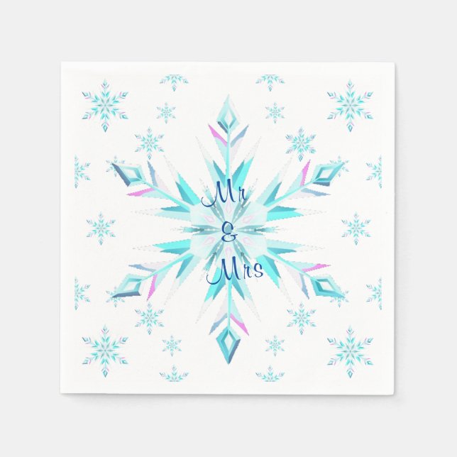 Guardanapo De Papel Snowflake Wedkins (Frente)