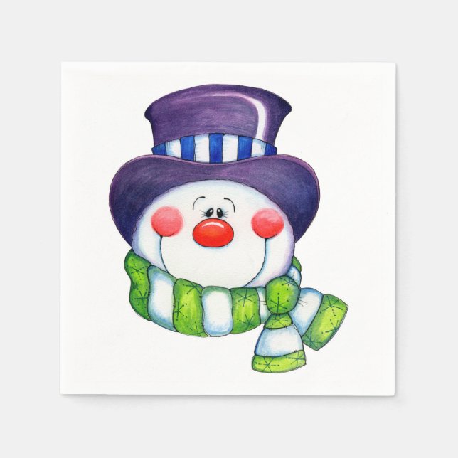 Guardanapo De Papel Snowman (Frente)