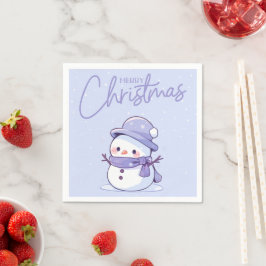 Guardanapo De Papel Snowman Christmas Napkin