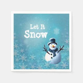 Guardanapo De Papel Snowman Cocktail