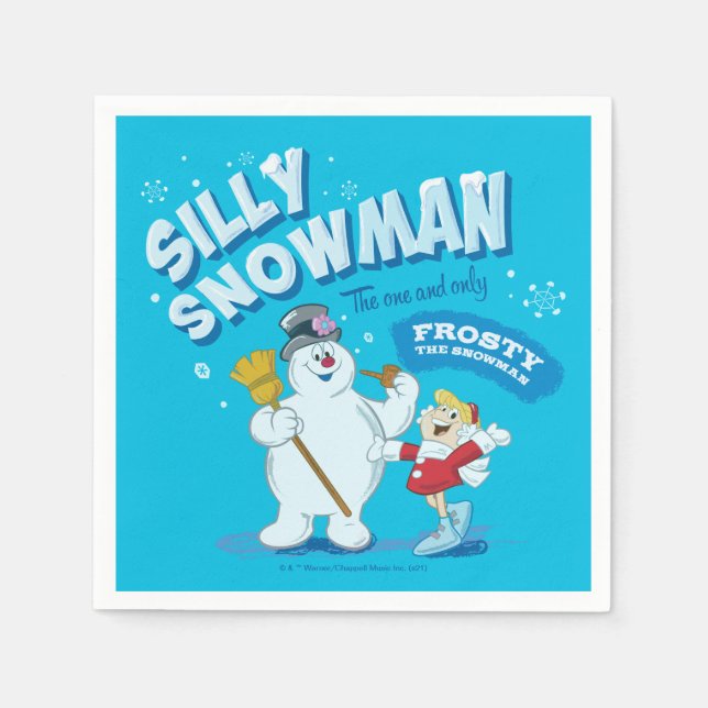 Guardanapo De Papel Snowman™ congelado | "Bobo Snowman" (Frente)