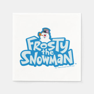 Guardanapo De Papel Snowman™ congelado | Logotipo empilhado congelado