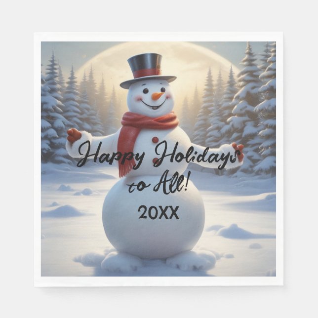 Guardanapo De Papel Snowman Napkins HAMbyWG (Frente)